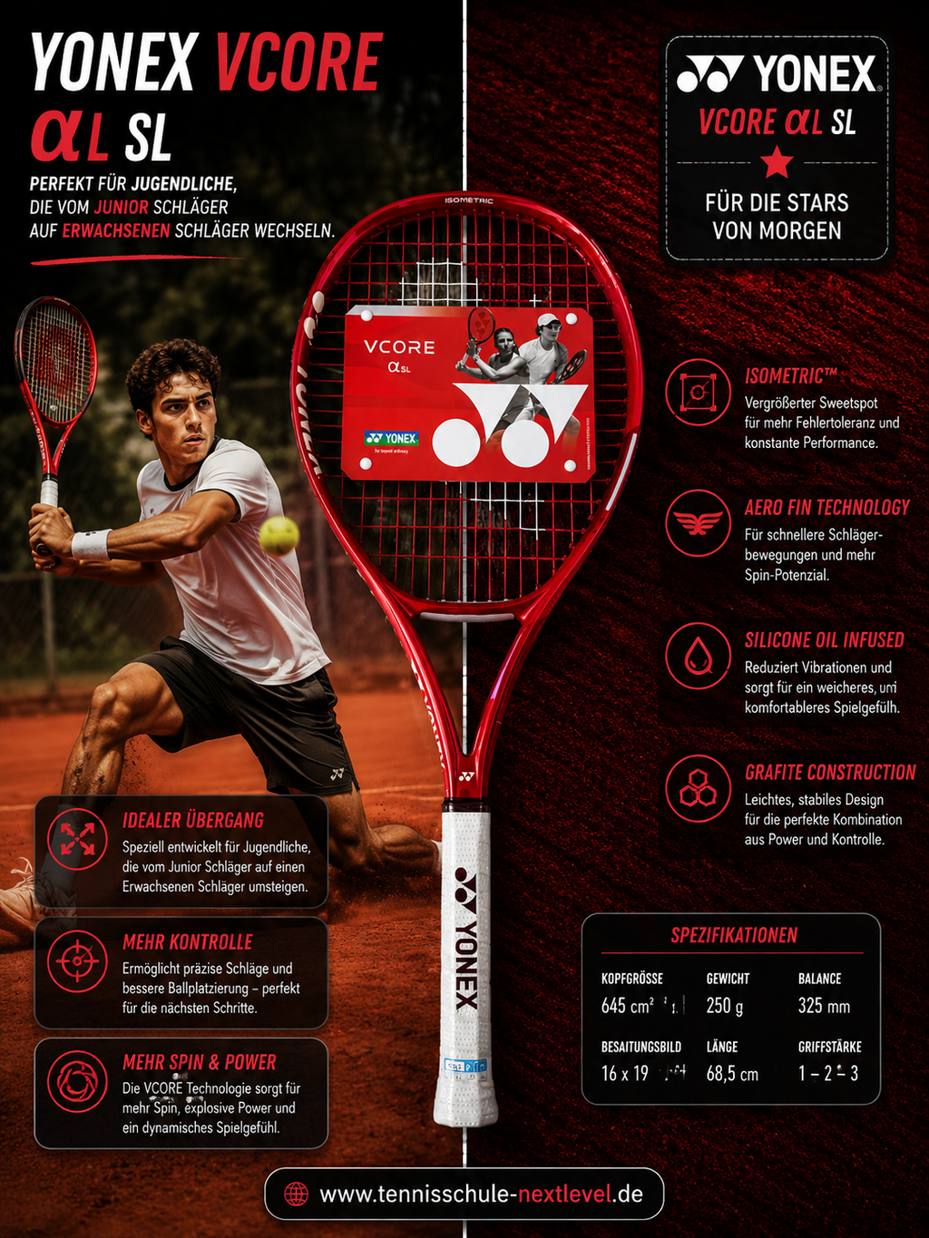 Yonex VCore SL Allroundschläger besaitet