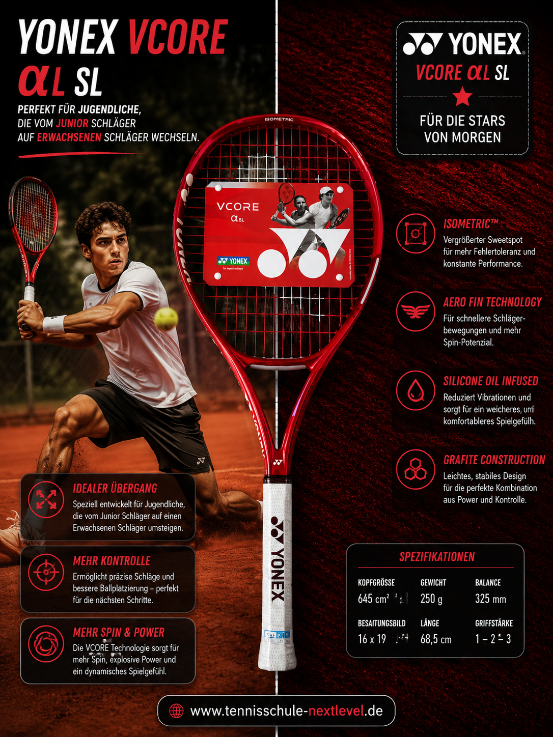 Yonex VCore SL Allroundschläger besaitet