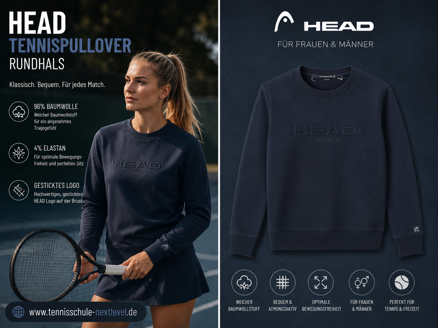 Head-Tennispullover Motion Crewneck Unisex