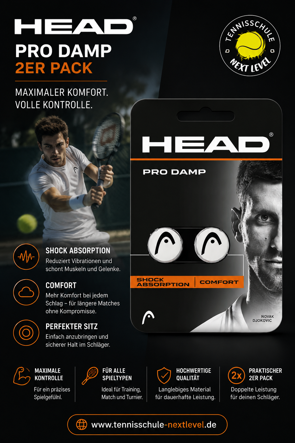 Head Pro Damp 2er Pack
