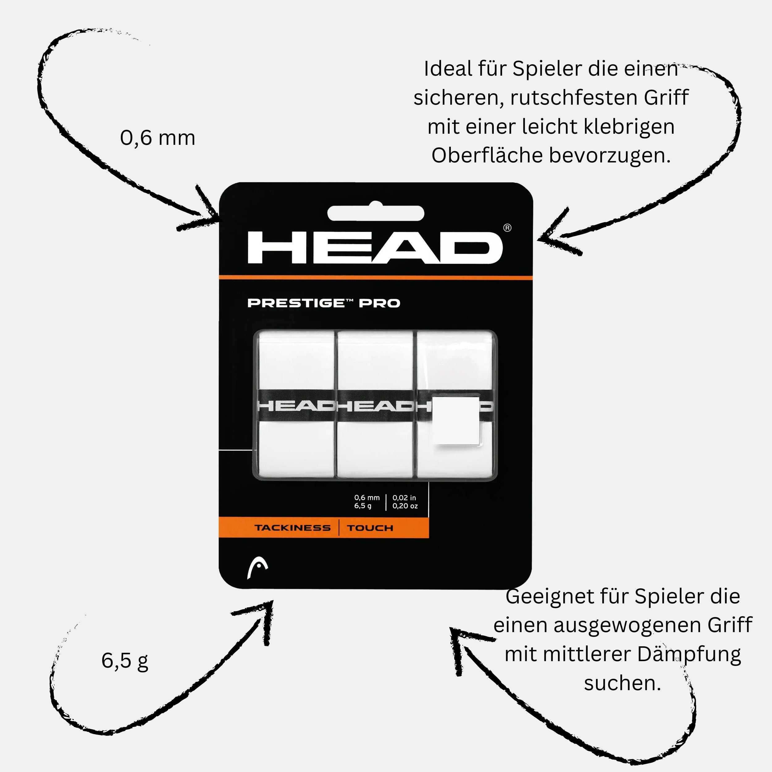 Head Overgrip Prestige Pro 3er Pack