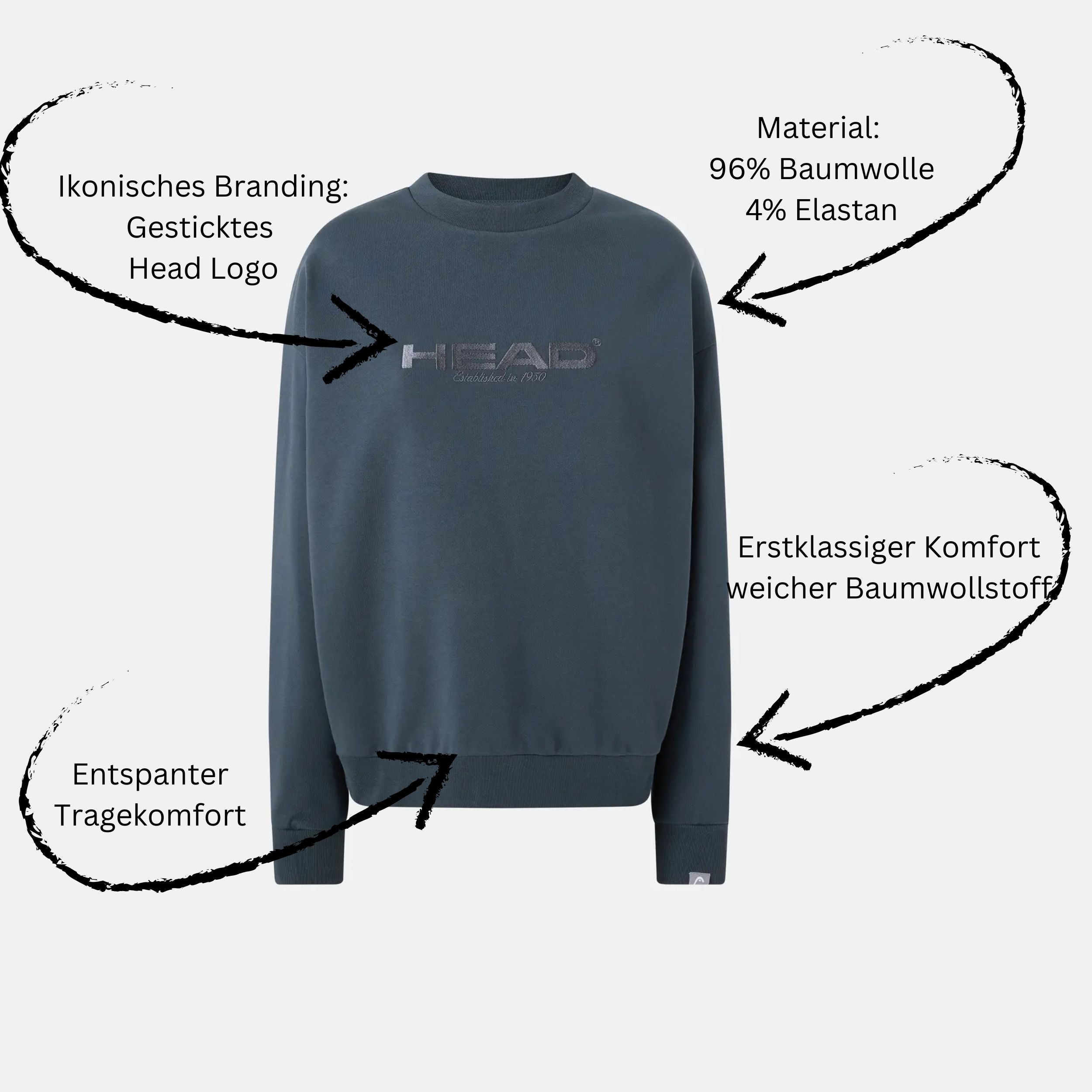 Head-Tennispullover Motion Crewneck Unisex